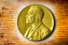 Linus Pauling, Begründer der Orthomolekularen Medizin, hat zwei Mal den Nobelpreis gewonnen Abbildung einer Medaille des Nobelpreises